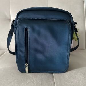Blue Polyester Medium Purse